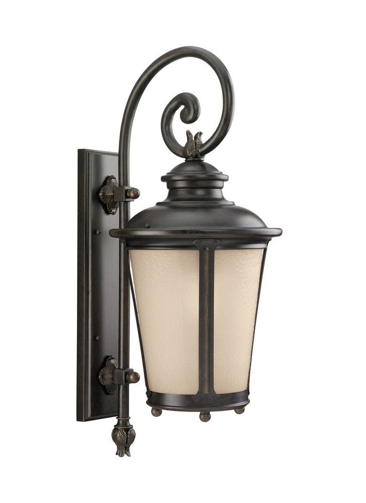 Sea Gull Lighting Cape May Outdoor Wall Lantern in Burled Iron