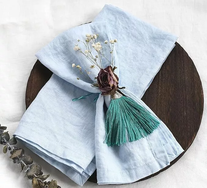 Set 50Pcs Indian 100%Cotton Printed Fabric Dinner Party Napkin