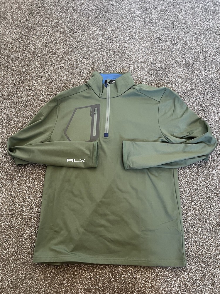 RLX Ralph Lauren Green Performance 1/4 Zip Pullover Size S $138