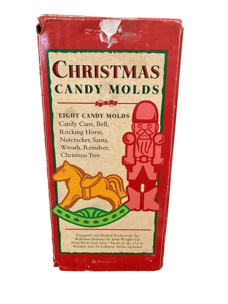 VTG NEW John Wright Clear Toy Christmas Candy Cast Iron Molds Holiday 1994