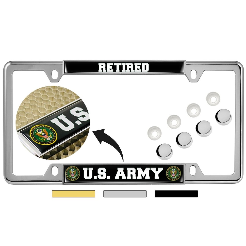 [Officially Licensed Product] - U.S. Army Retired - Domed Custom-Made Persona...