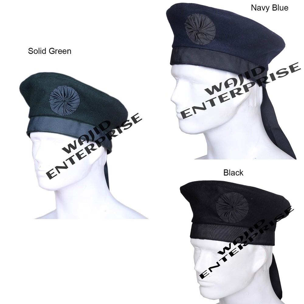 Irish Caubeen Wool Hats\Caps Berets Balmorals Military Army Headwear Caps & Hats