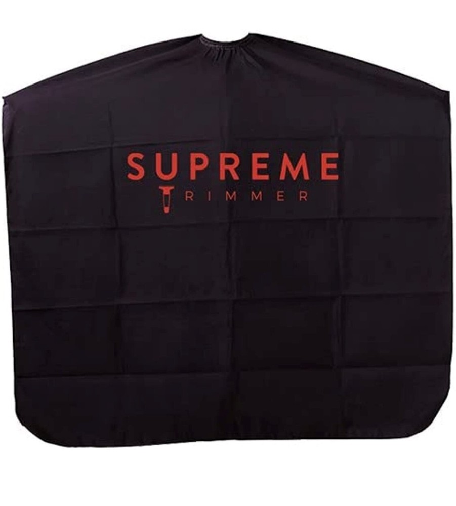 Supreme Trimmer Barber Cape | Waterproof; Salon, Barber, Home Use | Red Logo