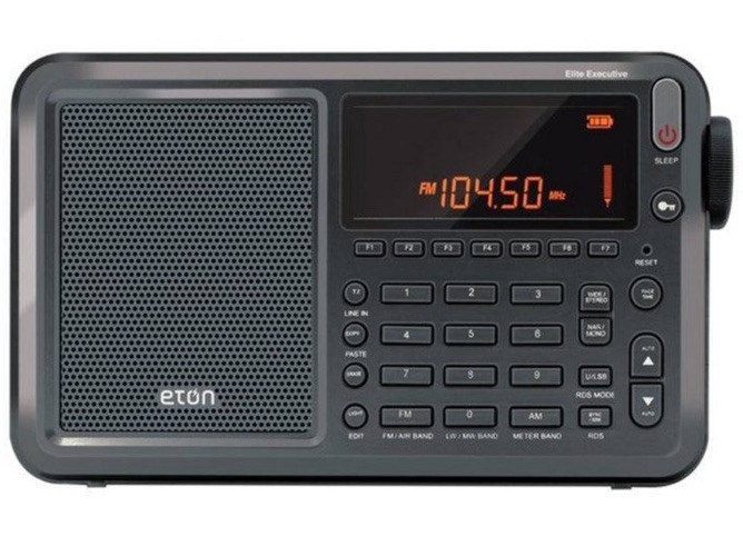 Eton Elite Executive Radio: Portable AM/FM Clock Radio