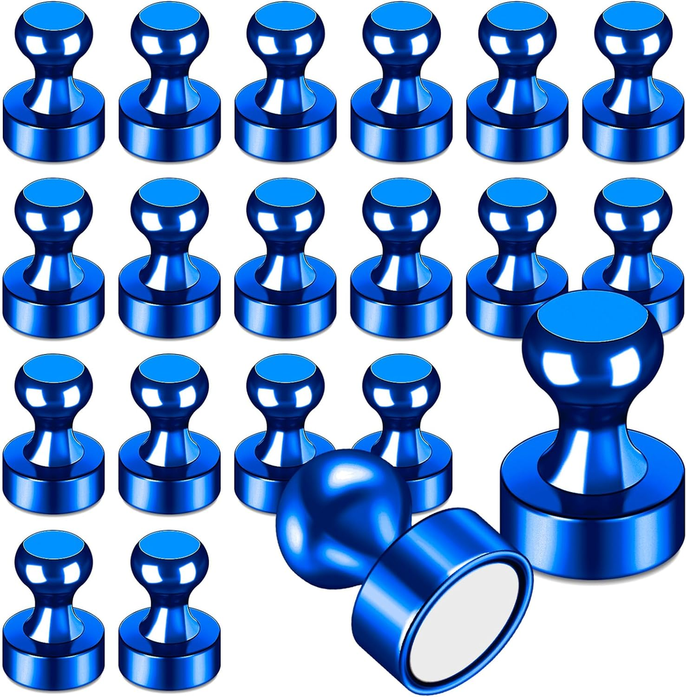 LOVIMAG 20-Pack Strong Blue Refrigerator Magnets for Whiteboards
