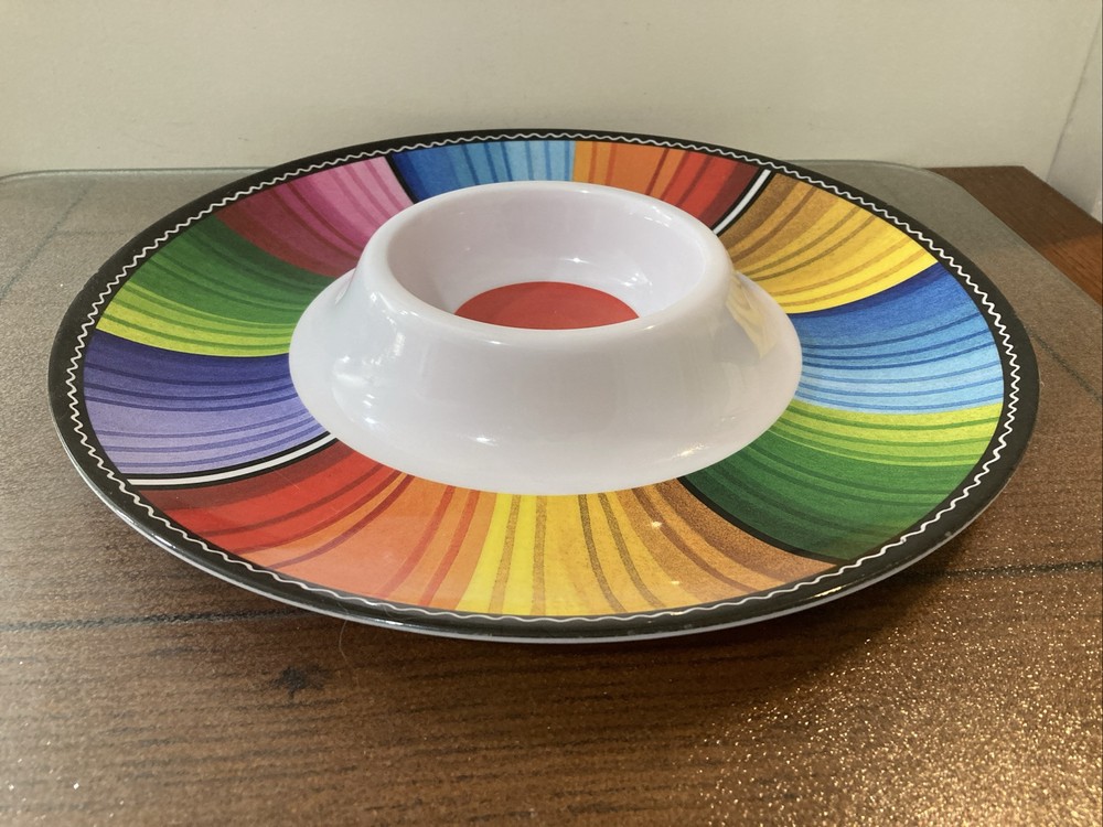 Certified International Nancy Green Serape Melamine Chip and Dip Bowl