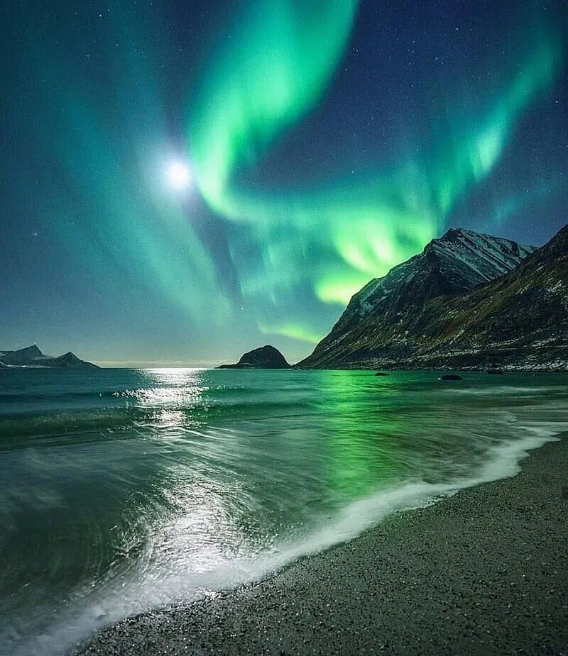 Beautiful Northern Lights Aurora Borealis 8x10 PHOTO PRINT