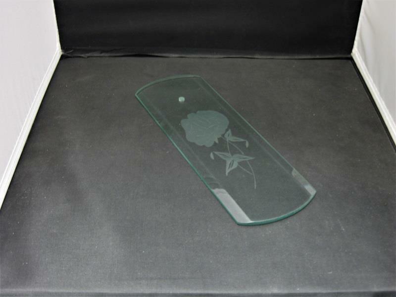 Vintage Chandelier Clear Glass Panel Ceiling Fixture Flower Rose Beveled Etched