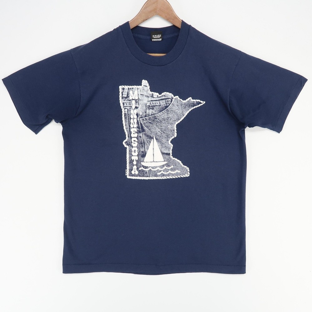 Vintage Minnesota Shirt Mens XL Screen Stars Best Made USA Sailing Graphic 90s