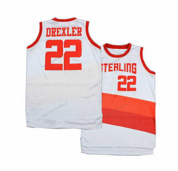 Custom Retro Drexler #22 Stitched White High School Basketball Jersey