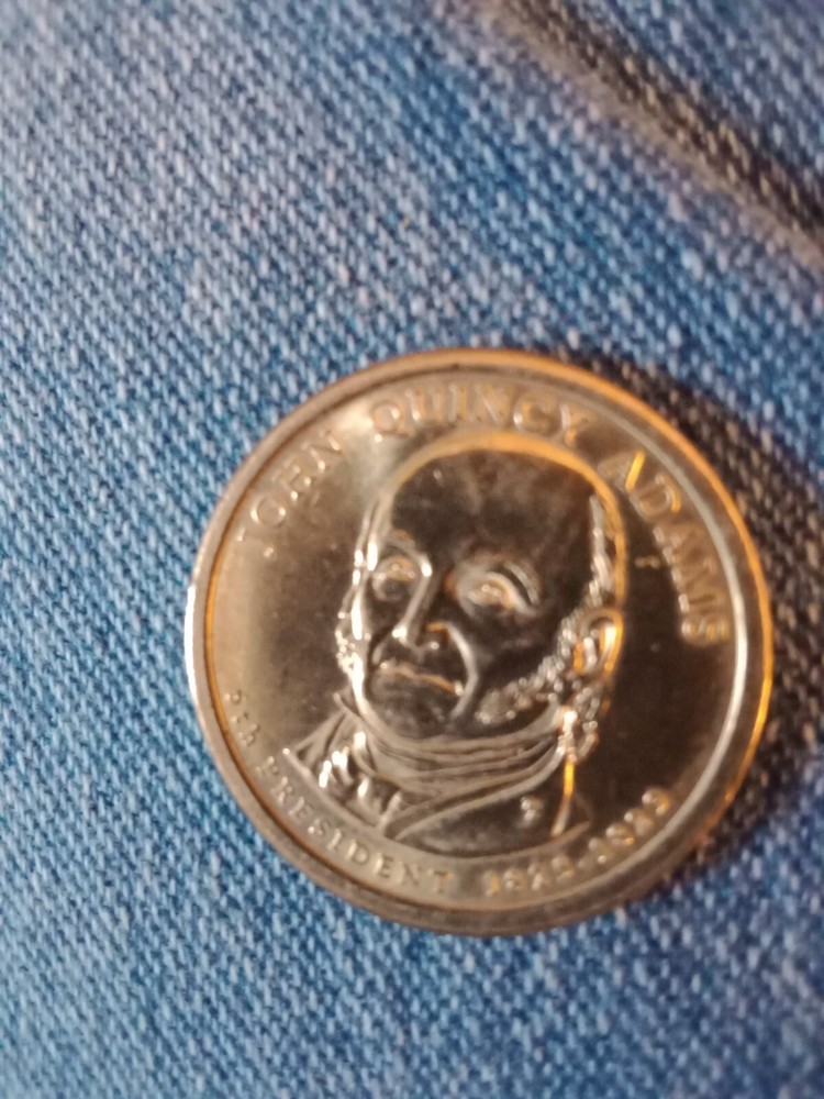 1825-1829 John Quincy Adams dollar coin, 2008 p, good condition