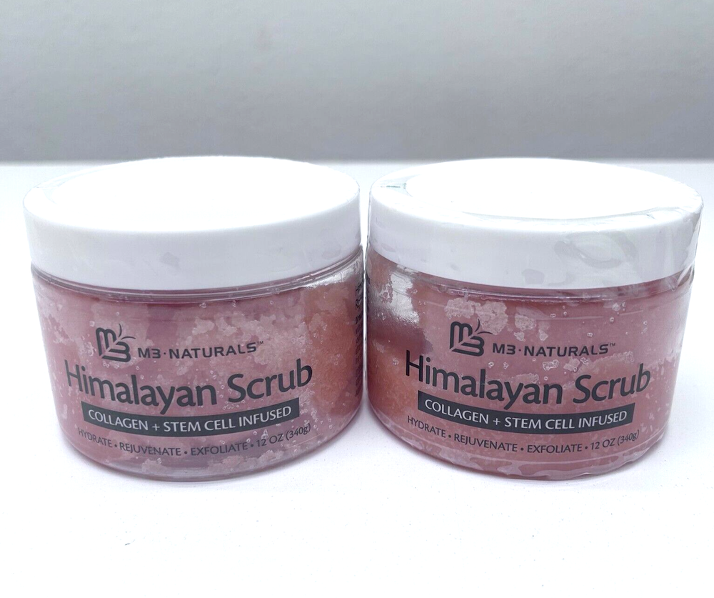 2PACK M3 Naturals Himalayan Salt Body Scrub Infused w/ Collagen-BB DATE 04/2023