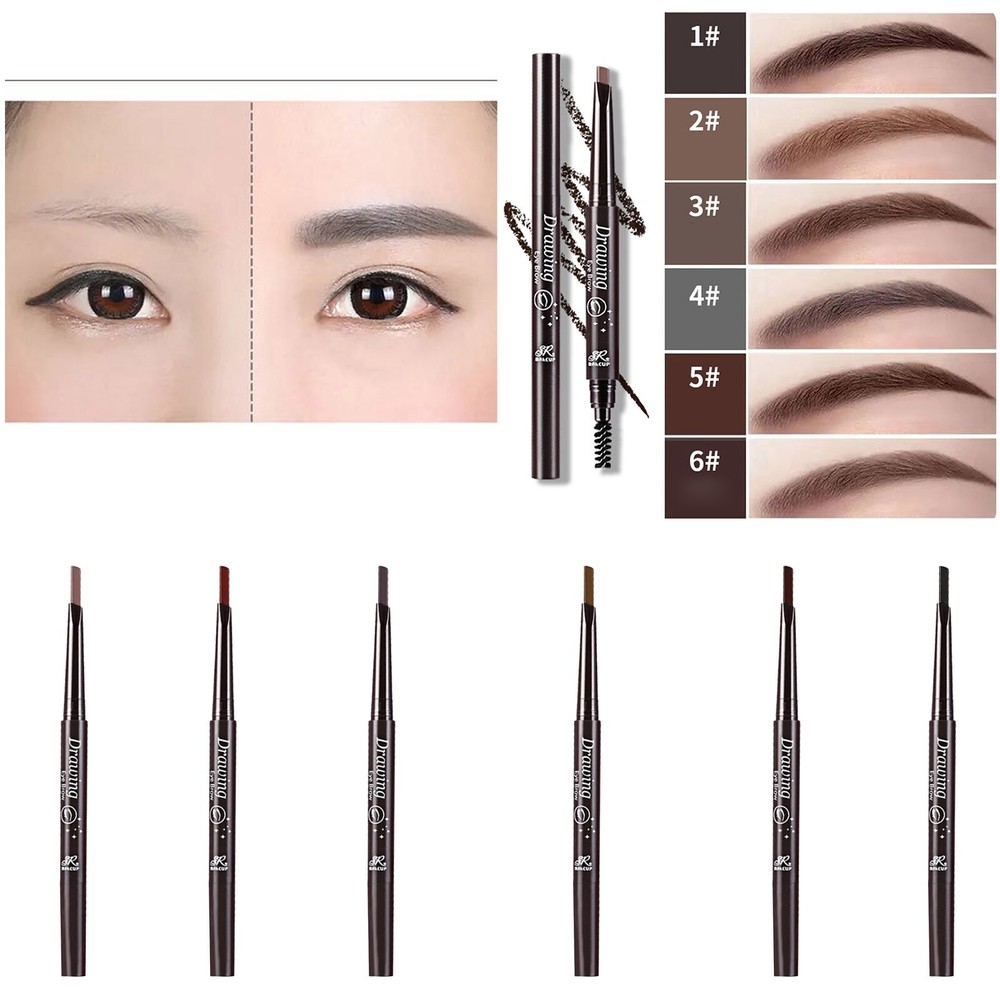 Double Head Automatic Rotating Eyebrow Pencil With Brush Is Not Easy To