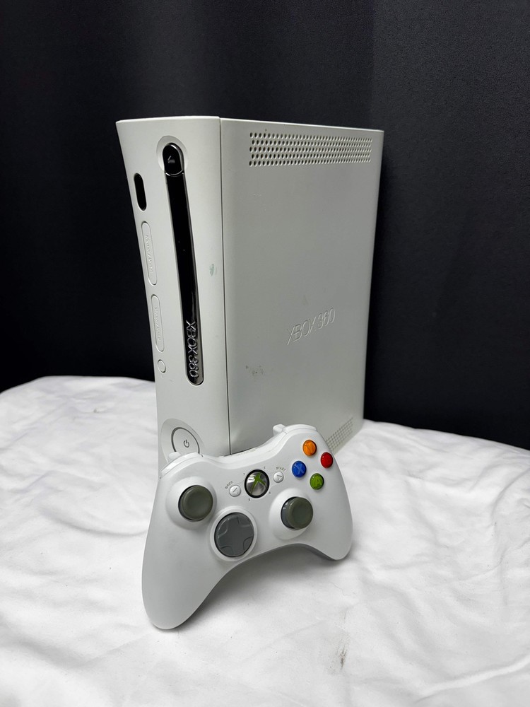 Microsoft Xbox 360 Console W/ Controller (No HDD or Power Cable) Tested Working
