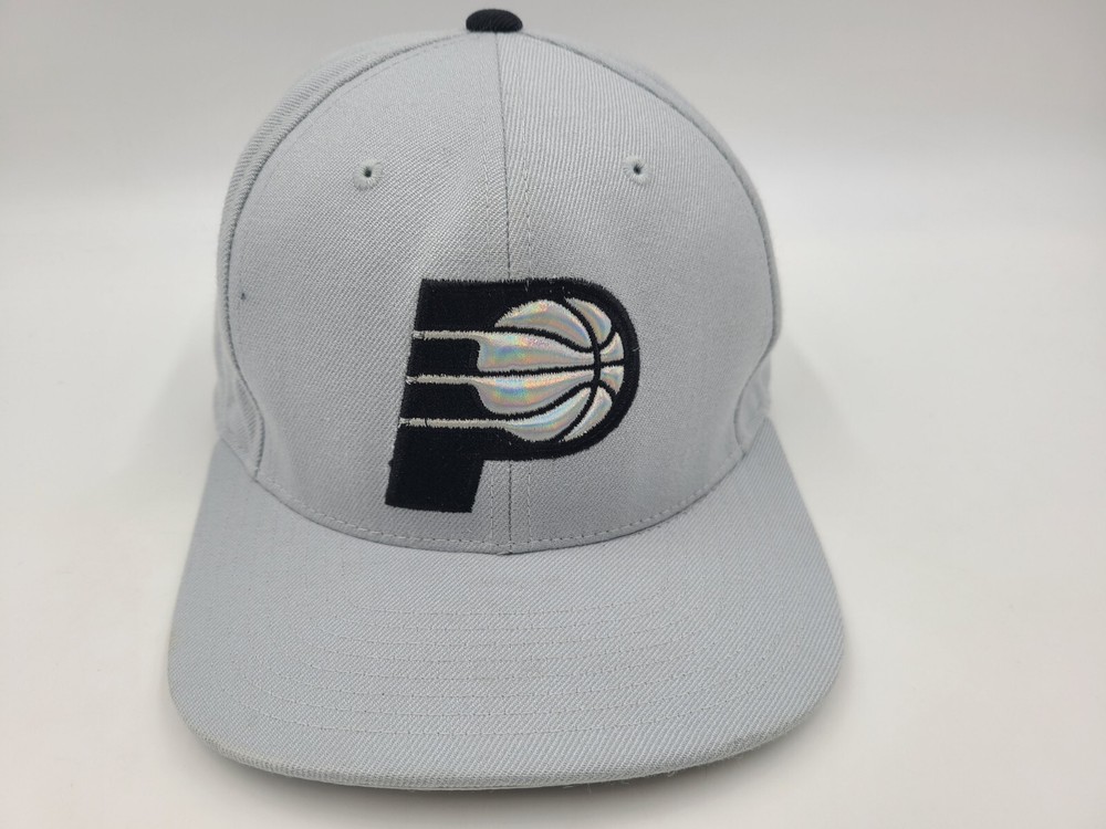 Indiana Pacers Mitchell & Ness Fitted 7 1/4 Hat Cap Dad Men NBA Basketball Gray