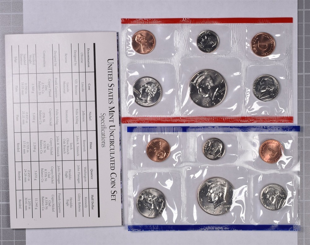 1997 U.S. Mint Uncirculated 12-Coin Collection No Envelope