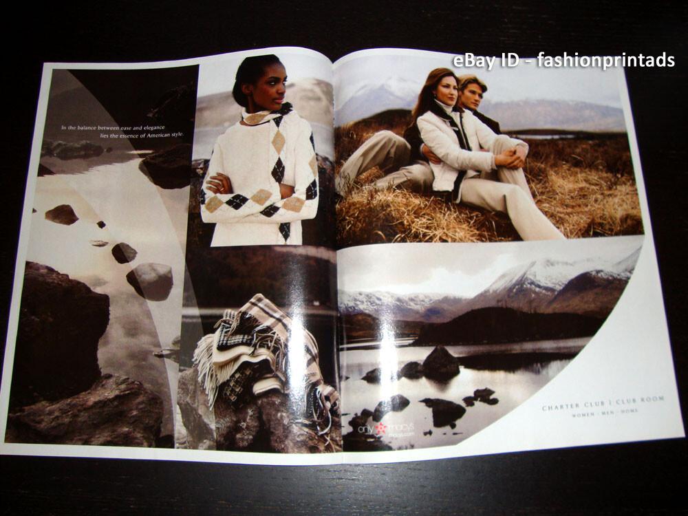 CHARTER CLUB Fashion 2-Page Magazine PRINT AD Fall Winter 2006 CHANDRA NORTH-image