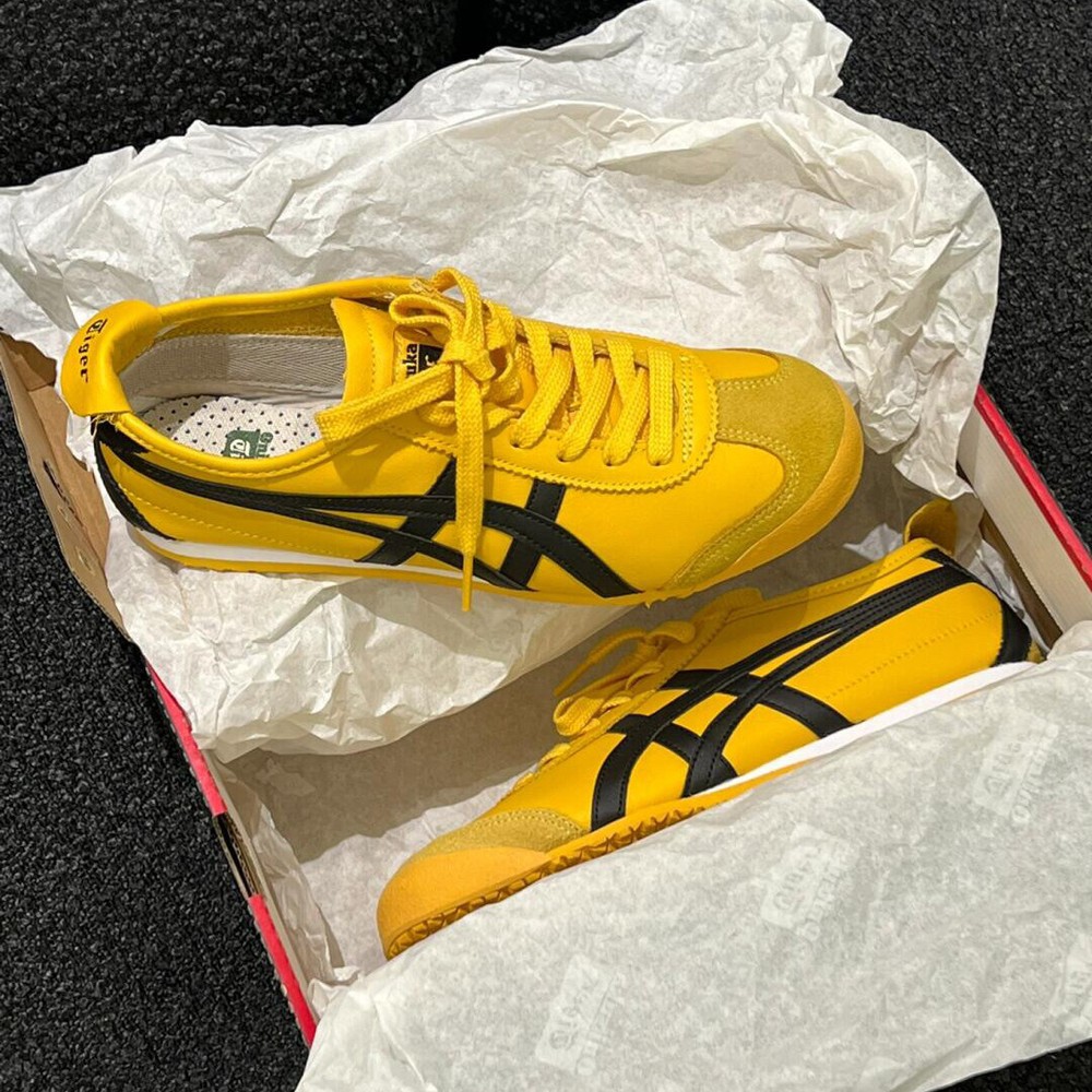 Onitsuka Tiger MEXICO 66 Sneakers in Yellow Black New With Box 1183C102-751