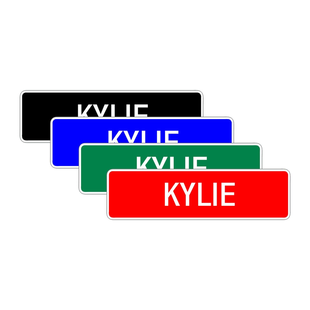 Kylie Street Sign Kids Wall Decor Aluminum Metal Name Plate Gift