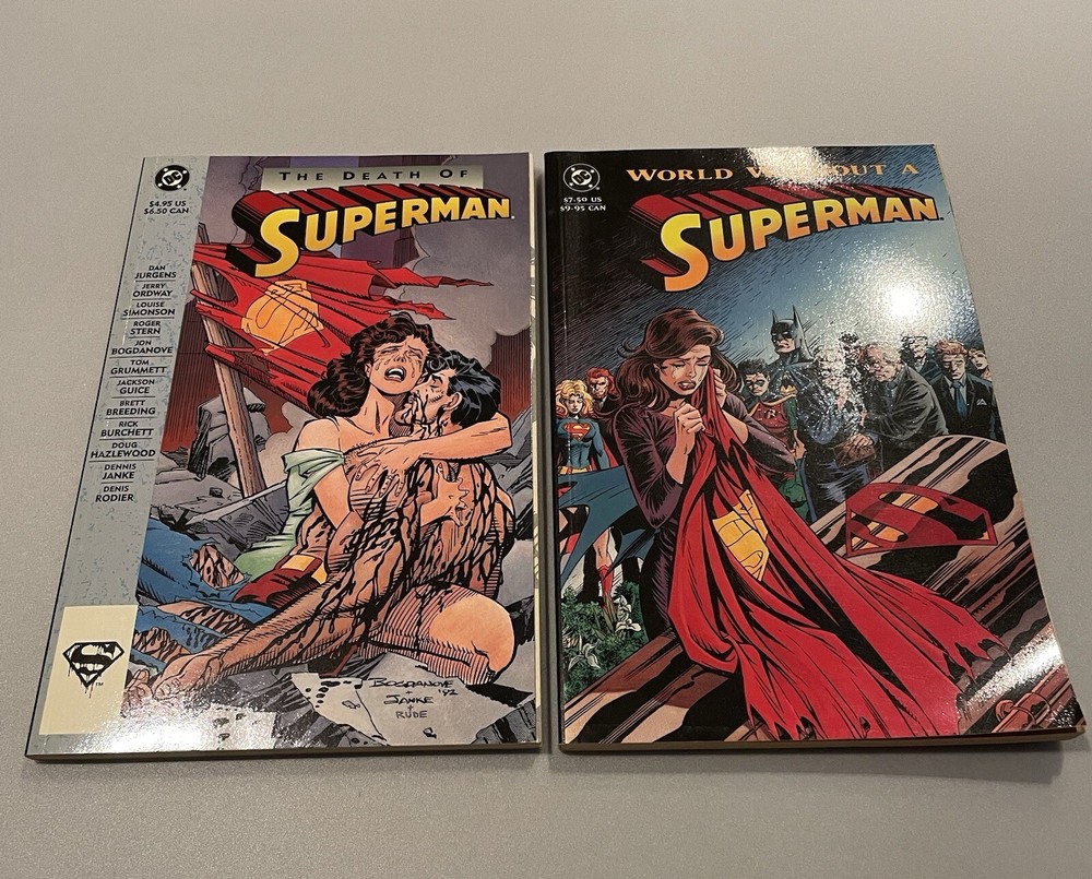 Death Of Superman And World Without A Superman Trade Paperback Bundle-image