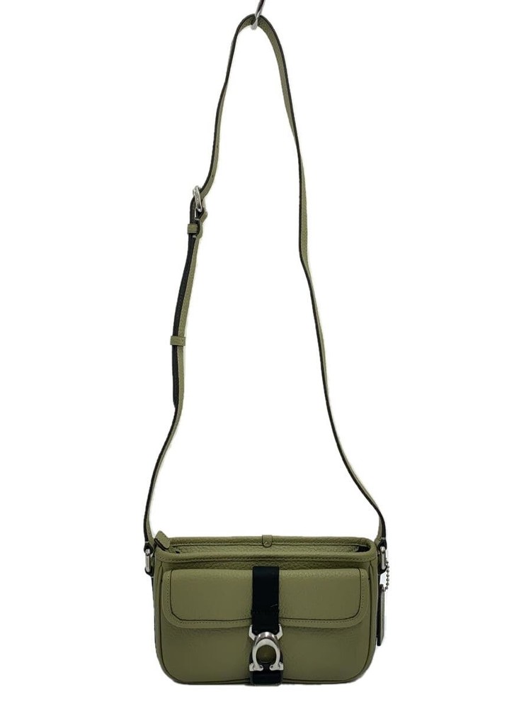 COACH Beck Pebble Leather Slim Crossbody Bag CM335 in Khaki