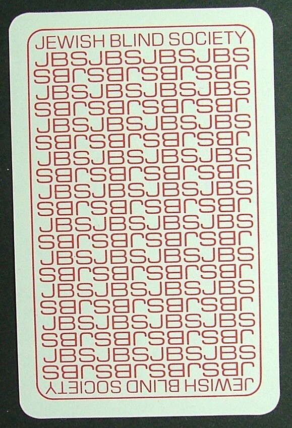 1 x Joker playing card single swap JBS Jewish Blind Society AD 349