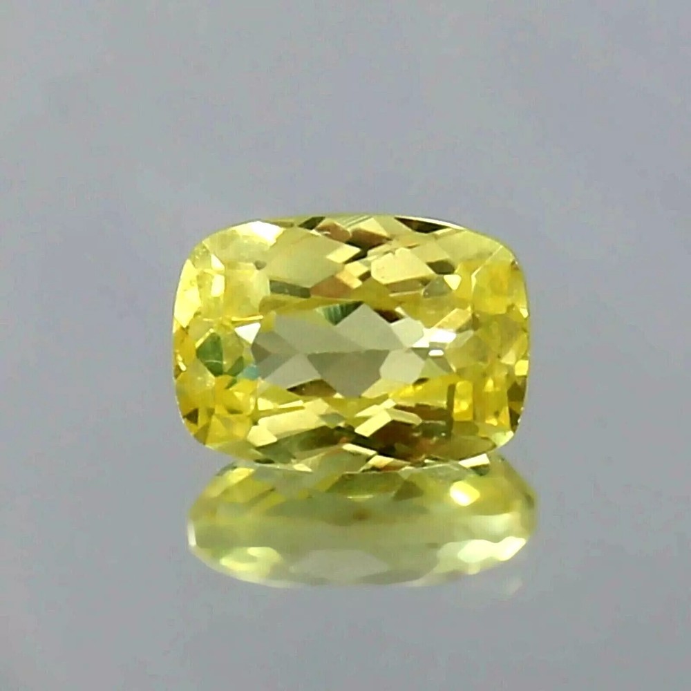 Flawless Ceylon Yellow Sapphire  7-9 Ct Loose Cushion  Natural Cut Gemstone