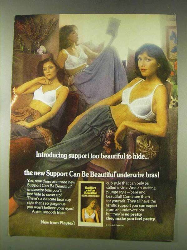 1978 Playtex Support Can be Beautiful Underwire Bras Ad