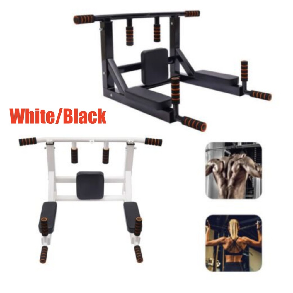 Chin Up Bar Power Pull Up Wall-Mounted Home Gym Fitness Dip Station Equipment