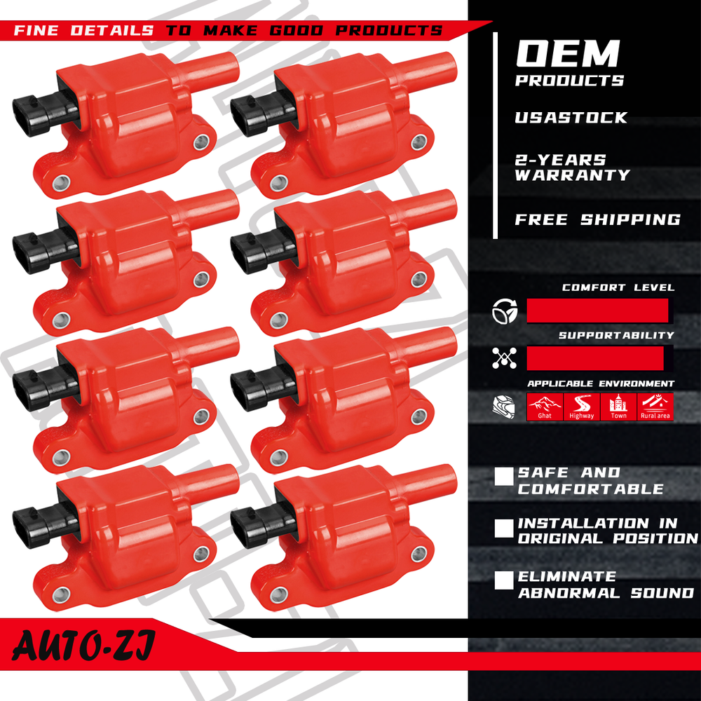 8X High Performance Ignition Coils For Chevy Silverado 1500 GMC 5.3L 6.0L UF413