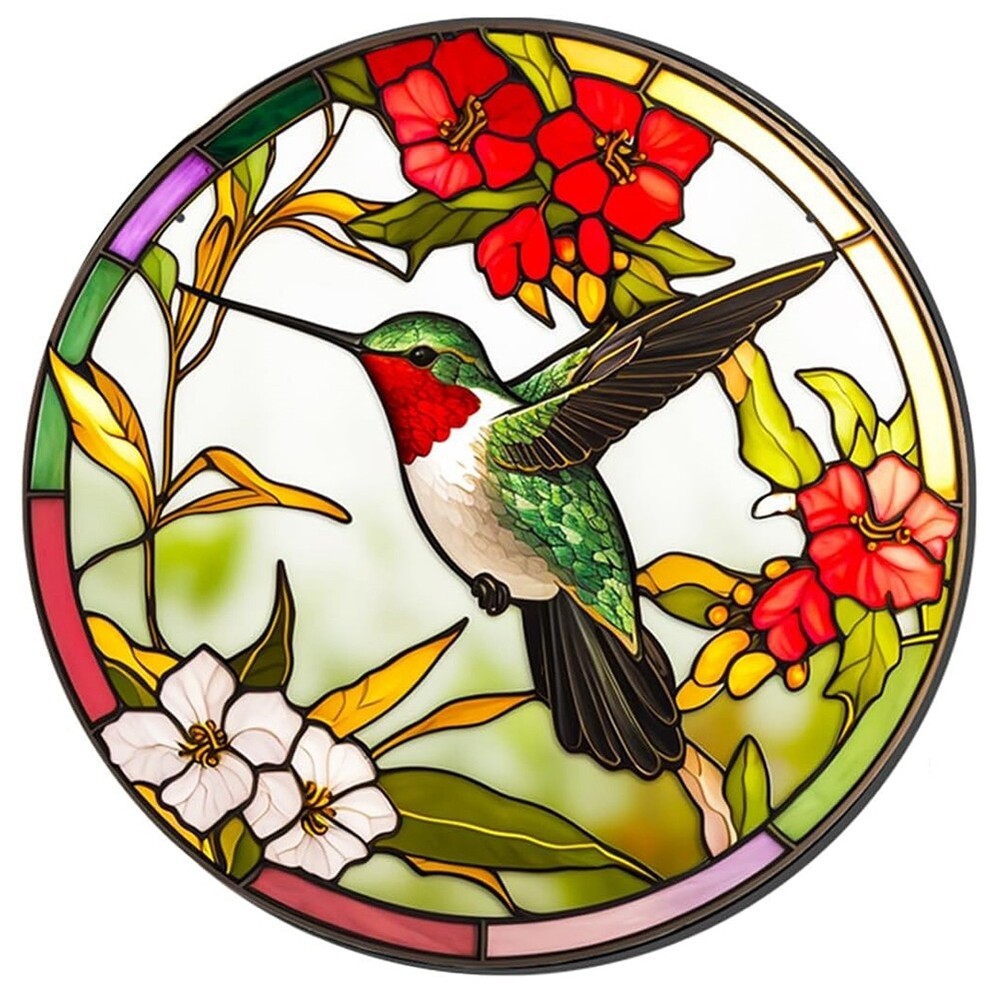 Stained Glass Suncatcher Bird Stained Glass Window Hangings Birthday Lover9926