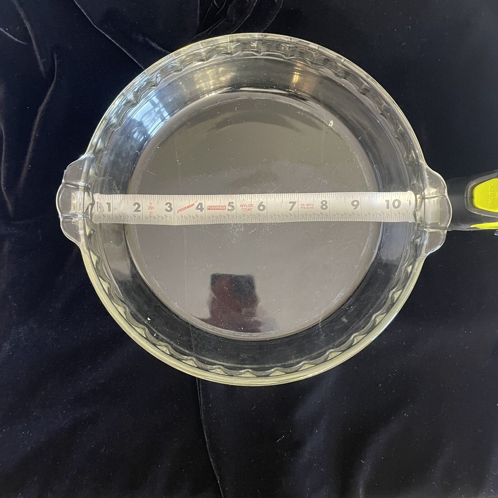 Vintage Pyrex 9.5 Inch Scalloped Edge Glass Deep Dish Pie Plate