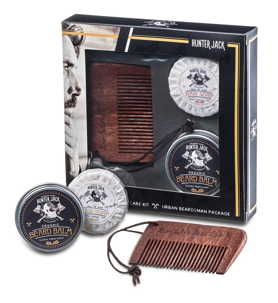Beard Kit for Men - Sandalwood Beard Comb, Beard Soap, and Beard Balm - Fine ...