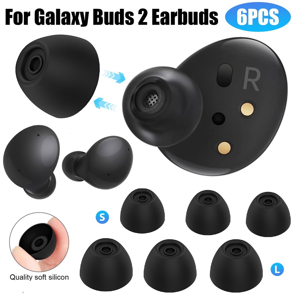 6PCS L/S Soft Silicone Ear Tips for Samsung Galaxy Buds 2 Replacement Earbuds