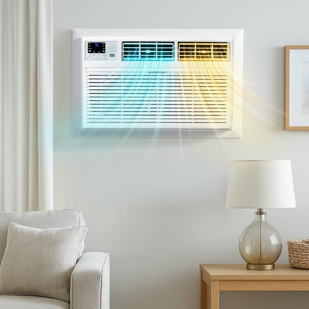 10000 BTU 450 Sq ft Through-the-Wall Air Conditioner &Heat Wi-Fi Enabled AC Unit