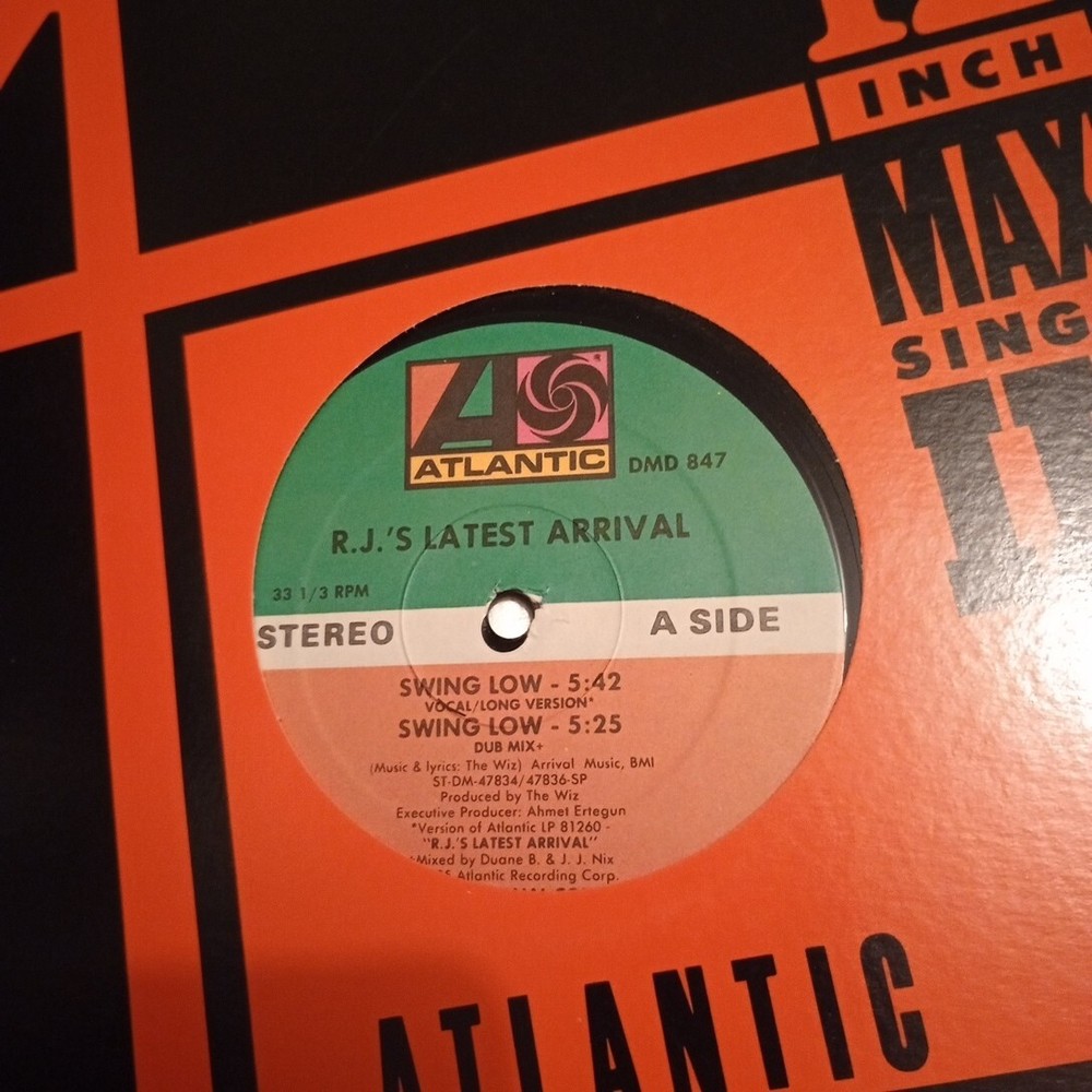 Vinyl Record RJ's Latest Arrival Swing Low 1985 Dmd-847 Atlantic Records