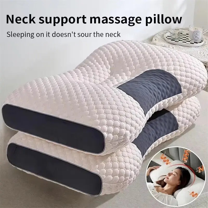 2X Neck Massage Memory Pillow for Shoulder Pain Relief Ergonomic Orthopedic