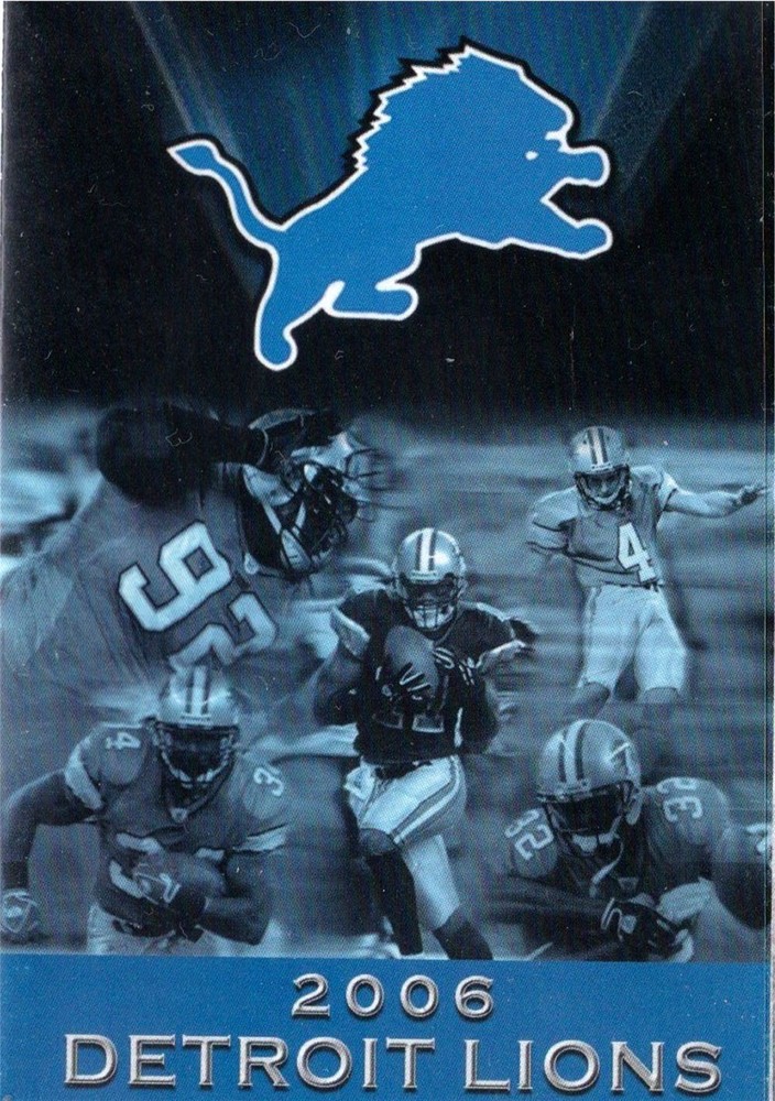 2006 Detroit Lions NFL Football Pocket Schedule- Tropicana