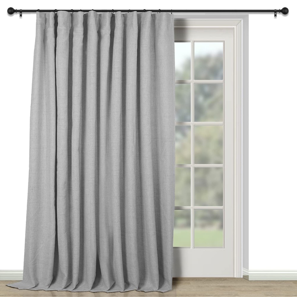 Thermal Sliding Door Curtains 100% Blackout Extra Wide Patio Door Curtains Li...