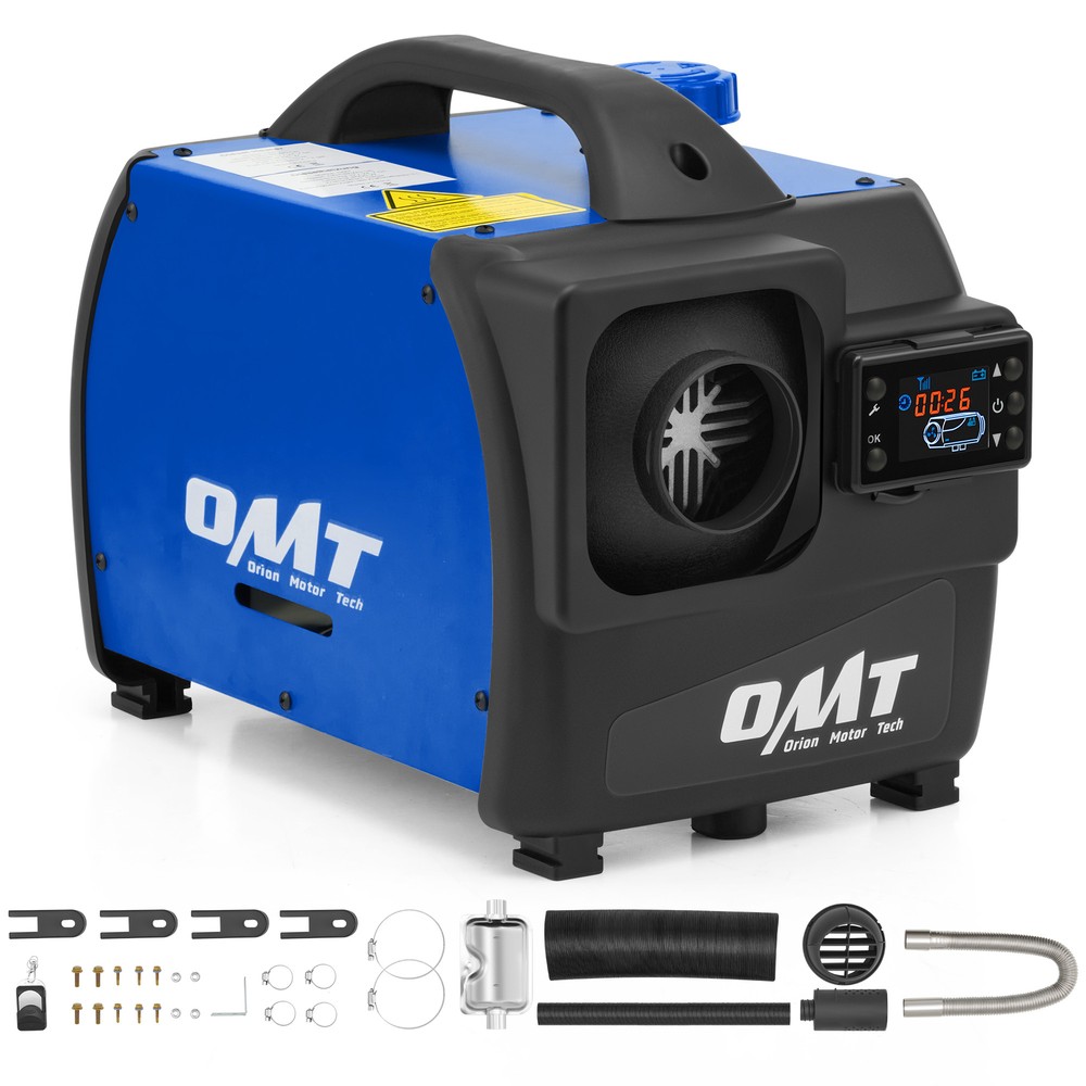 OMT 12V 24V 5kW/8kW Diesel Air Heater All in One LCD Monitor & Remote for Car RV