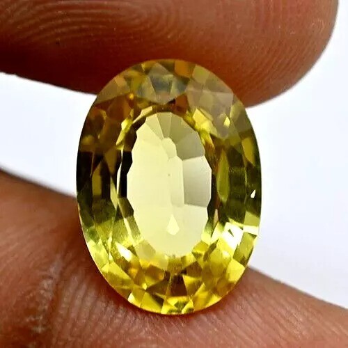 Excellent Oval Shape Yellow Sapphire 10-12 Ct Natura Certified Gemstone