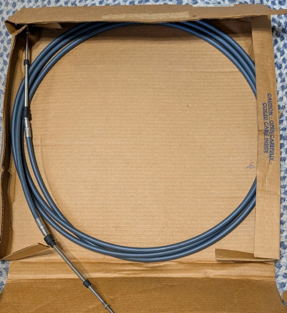 Yamaha Outboard Shift/ throttle Control Cable 15' ABA-CABLE-15-GY NOS-image