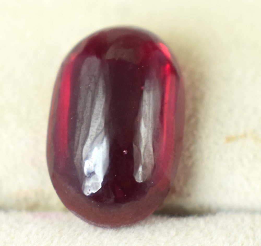 Certified Natural Burma Red Ruby 23.90 Carat Oval Cabochon Loose Gemstone C142