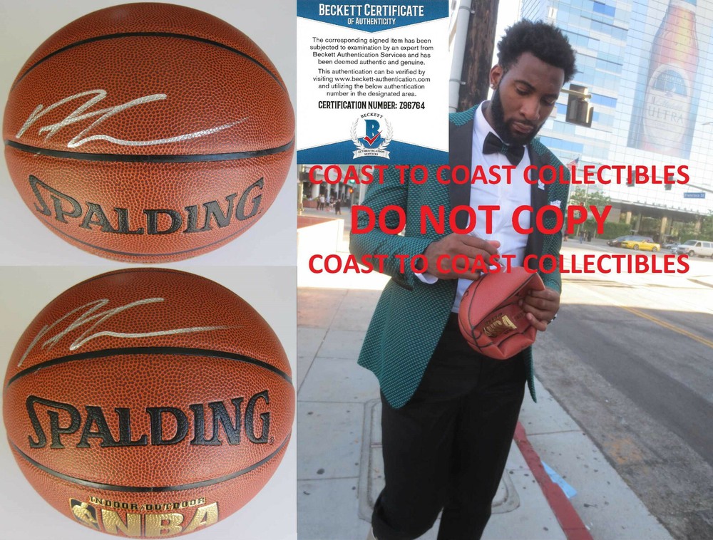 Andre Drummond Los Angeles Lakers Cavs Pistons signed basketball proof Beckett