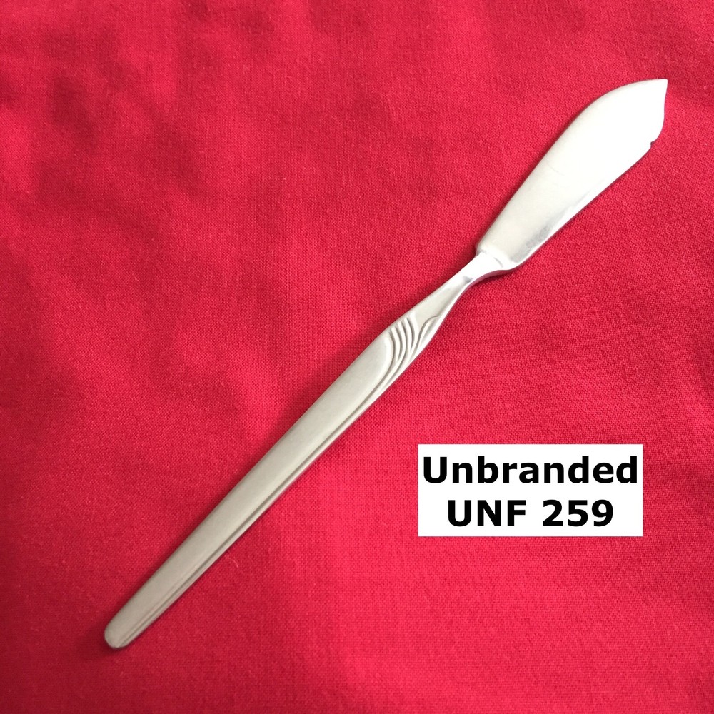 Unbranded UNF 259 Swirls Master Butter Knife 6 7/8 Inch Stainless Steel Flatware