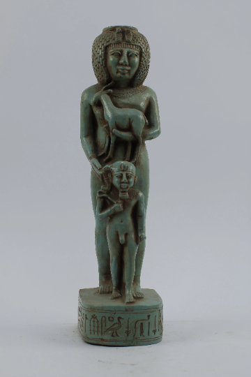 Amazing ISIS goddess of protection carrying Gazelle to feed her Baby Horus