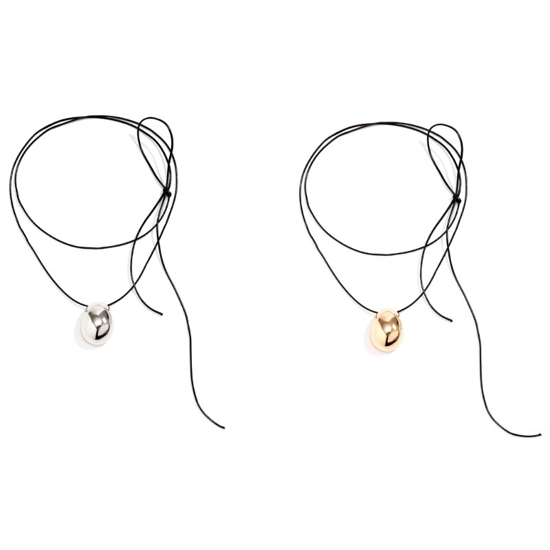 Exaggerated Geometry Eggs Necklace for Women Girls Y2k Neckchain Accessory