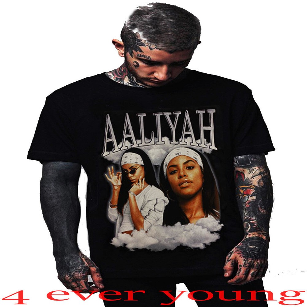 AALIYAH QUEEN OF R&B  CLOUDS RAP HIP HOP T SHIRTS MEN'S SIZES-image