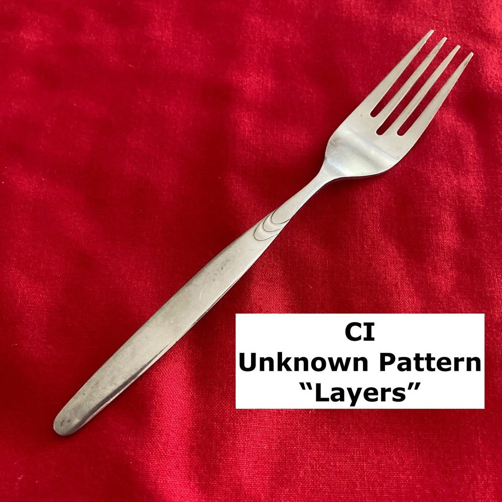 CI Unknown Pattern 3-Layer Salad Fork 6.25