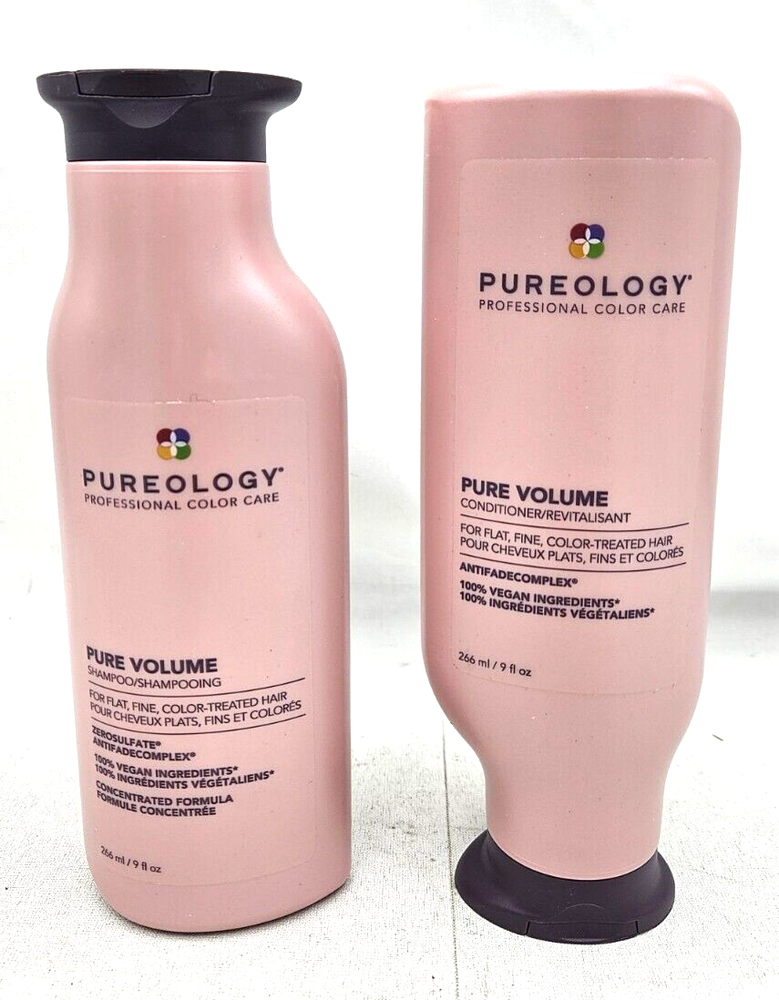 Pureology Color Care Pure Volume Shampoo & Conditioner 9 oz Lot of 2 NEW